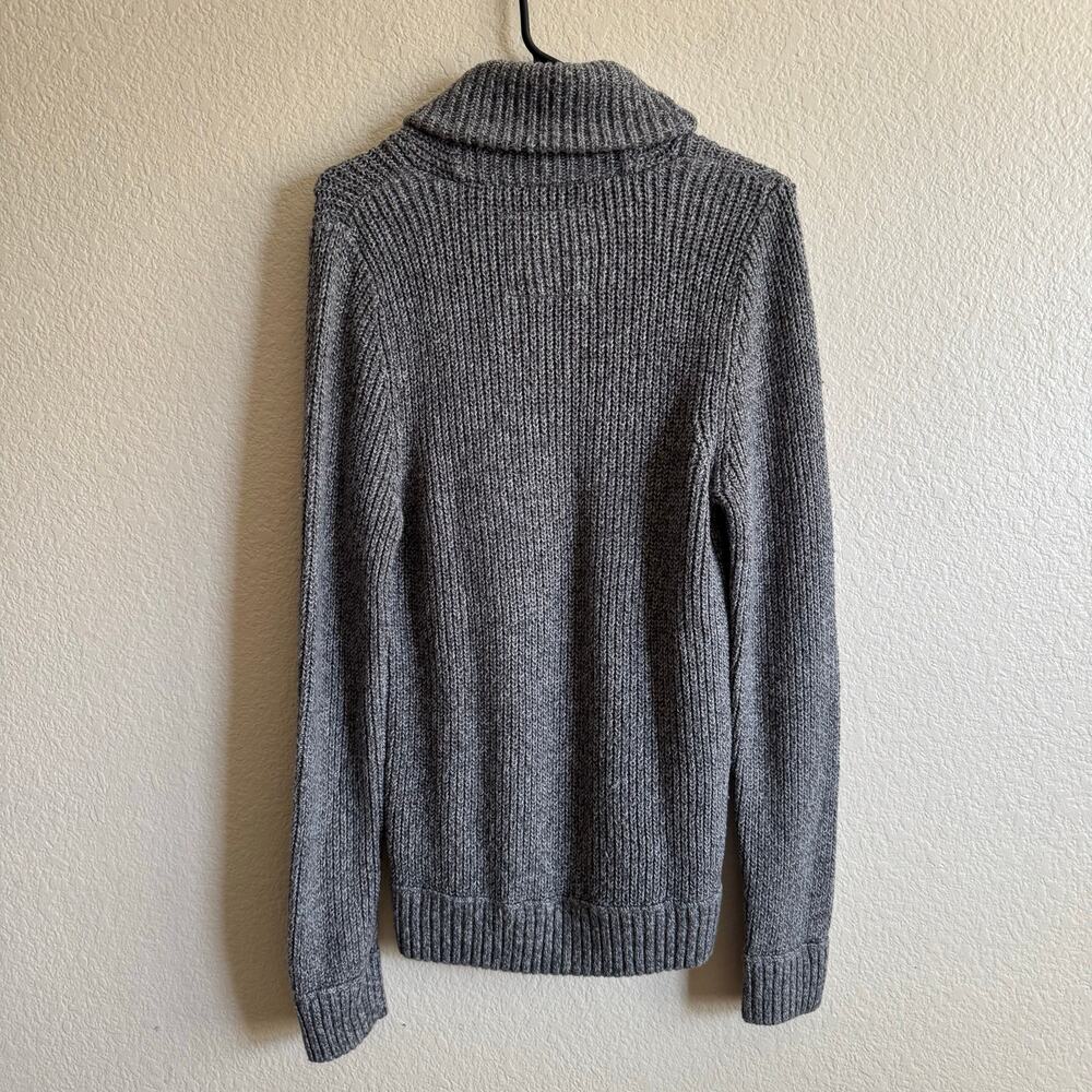 Abercrombie & Fitch Shawl Collar Pullover Ribbed Long Sleeve Sweater Men Size L - Picture 2 of 11